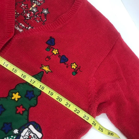 The Quacker Factory Christmas Cardigan Sz L Ugly R - Picture 6 of 8